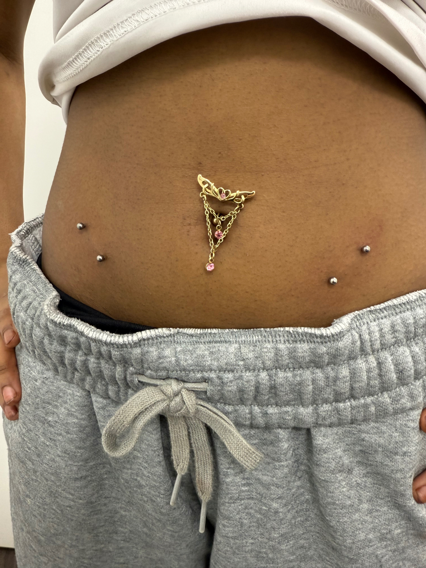 Premium navel piercing by Clare at Mantra 2