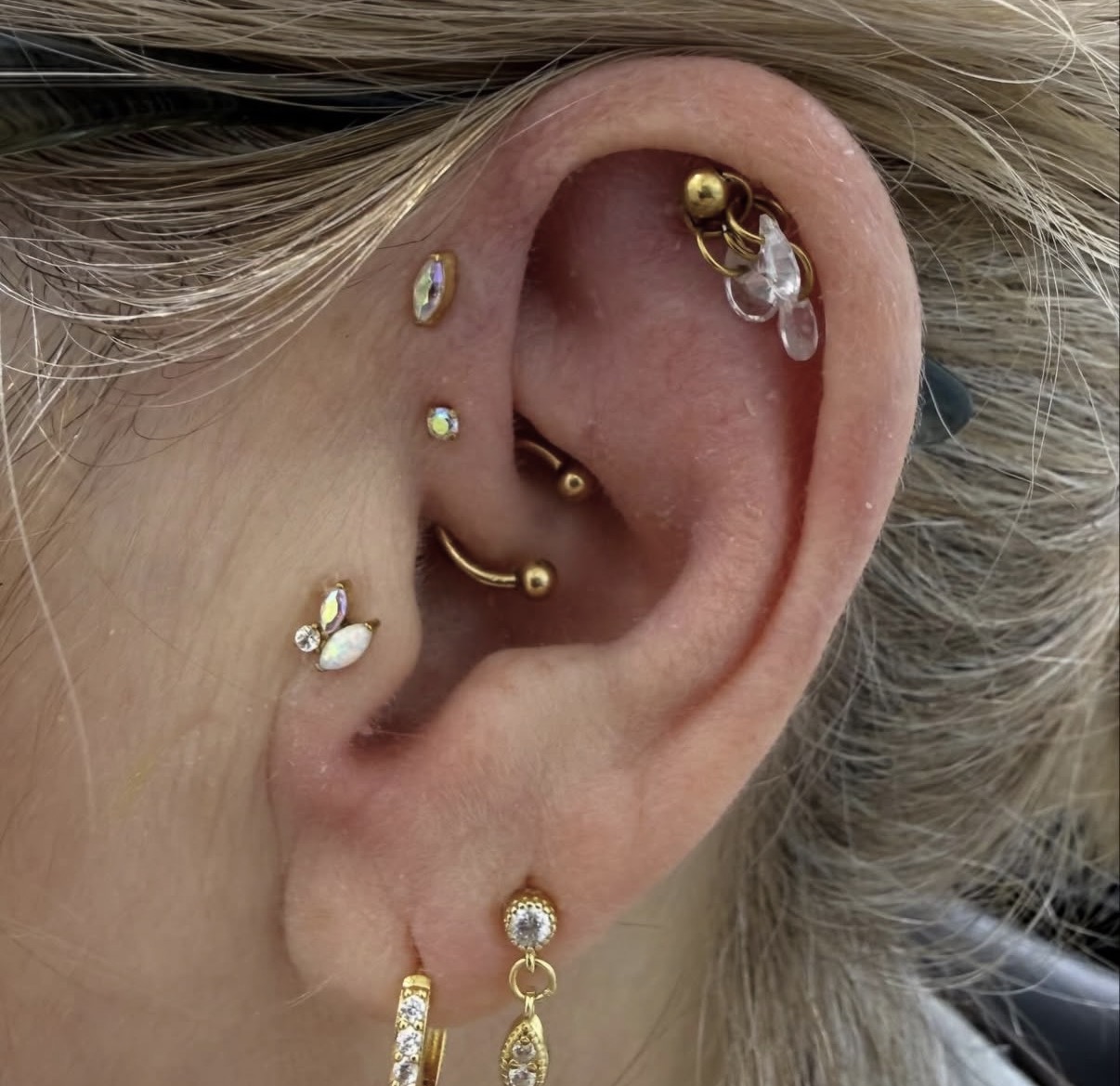 Curated ear piercing curation by Clare at Mantra 2